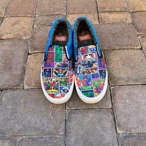 Marvel Super Hero Comics Ground Up Slip On Shoes Men's Size 11